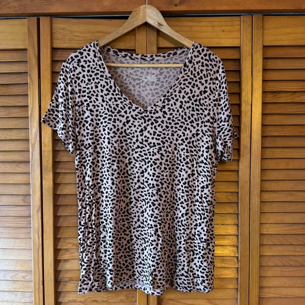APT 9 | Leopard Print Short Sleeve Tshirt